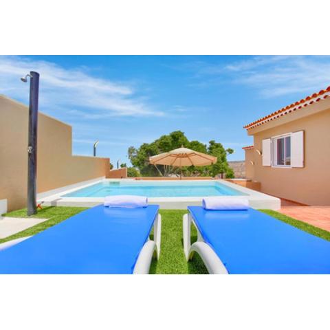 3 bedrooms house with sea view private pool and enclosed garden at Guia de Isora 2 km away from the beach