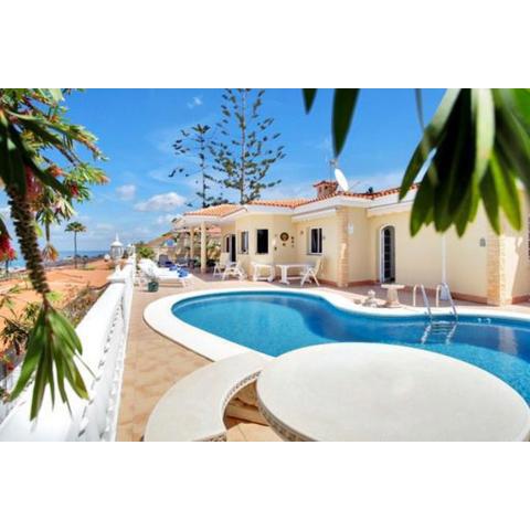 3 bedrooms villa with sea view private pool and enclosed garden at Santiago del Teide 2 km away from the beach