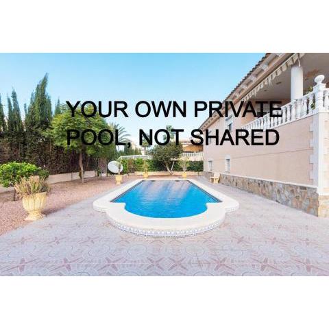 5 Star with your own POOL not shared SKY TV Netflix Air Con 50Mb WiFi