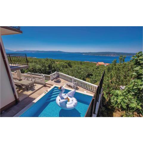 Amazing apartment in Crikvenica with 6 Bedrooms, WiFi and Outdoor swimming pool