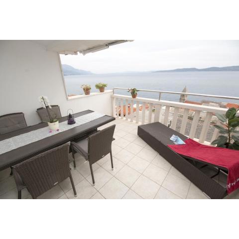 Apartment in Pisak with sea view, terrace, air conditioning, WiFi 3340-7