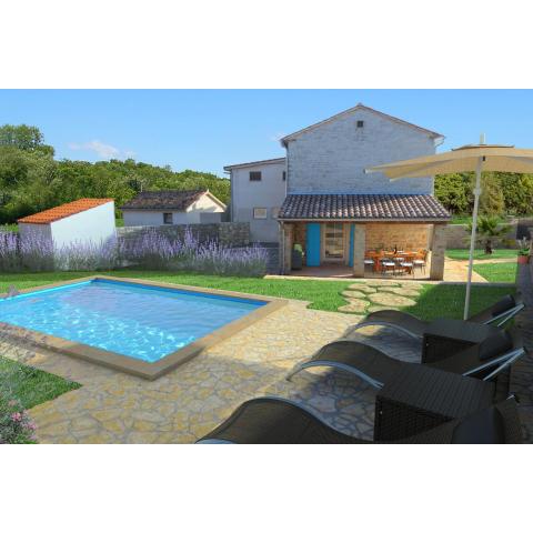 Cozy istrian stone villa Sasso with private pool