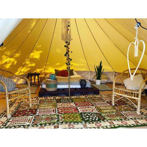 Glamping in stunning bell tent with free parking