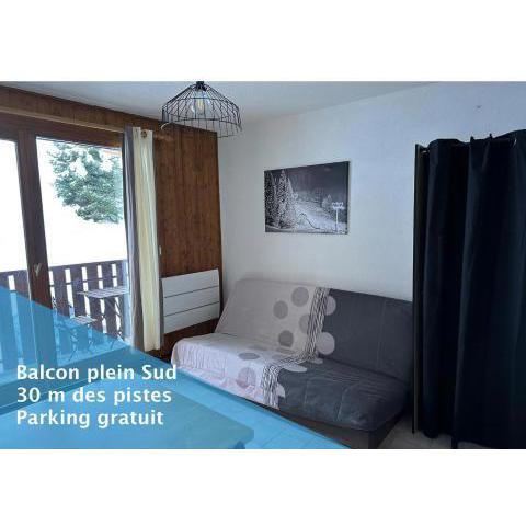 Joli studio 4 Pers 30m des pistes balcon plein Sud au Pieds des Pistes B27- DRAPS NON COMPRIS