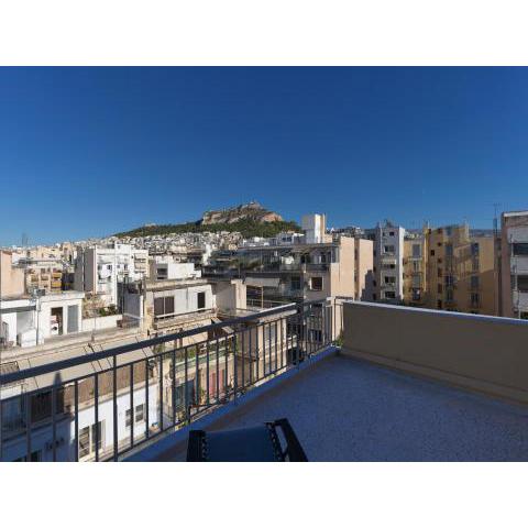 Modern loft with Lycabettus hill view